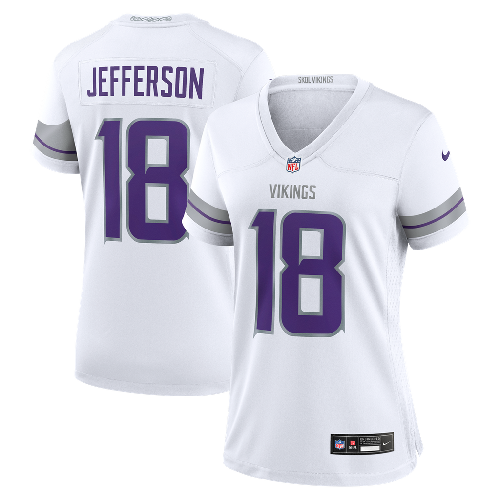Justin Jefferson Minnesota Vikings Women's Alternate Game Player Jersey - White
