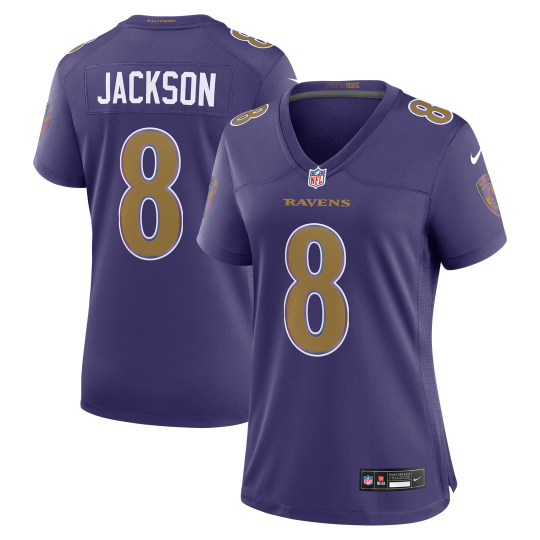 Lamar Jackson Baltimore Ravens Women's Alternate Game Jersey - Purple