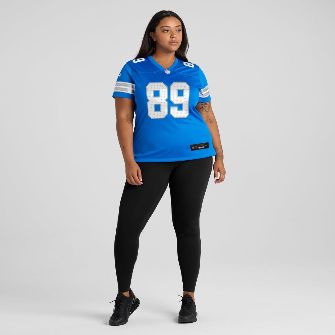 Brock Wright Detroit Lions Women's Team Game Jersey - Blue