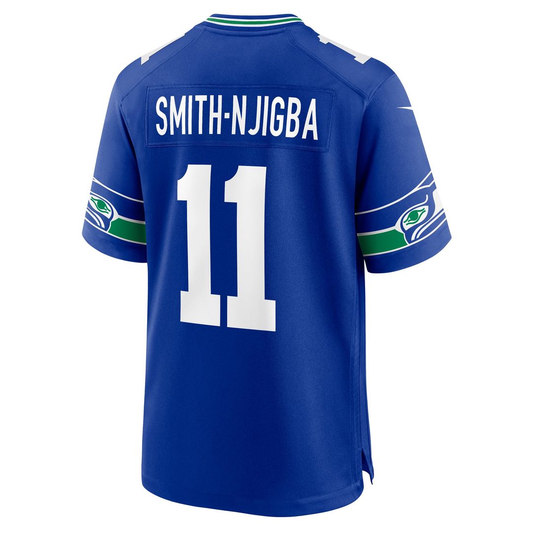 Jaxon Smith - Njigba Seattle Seahawks Throwback Player Game Jersey - Royal