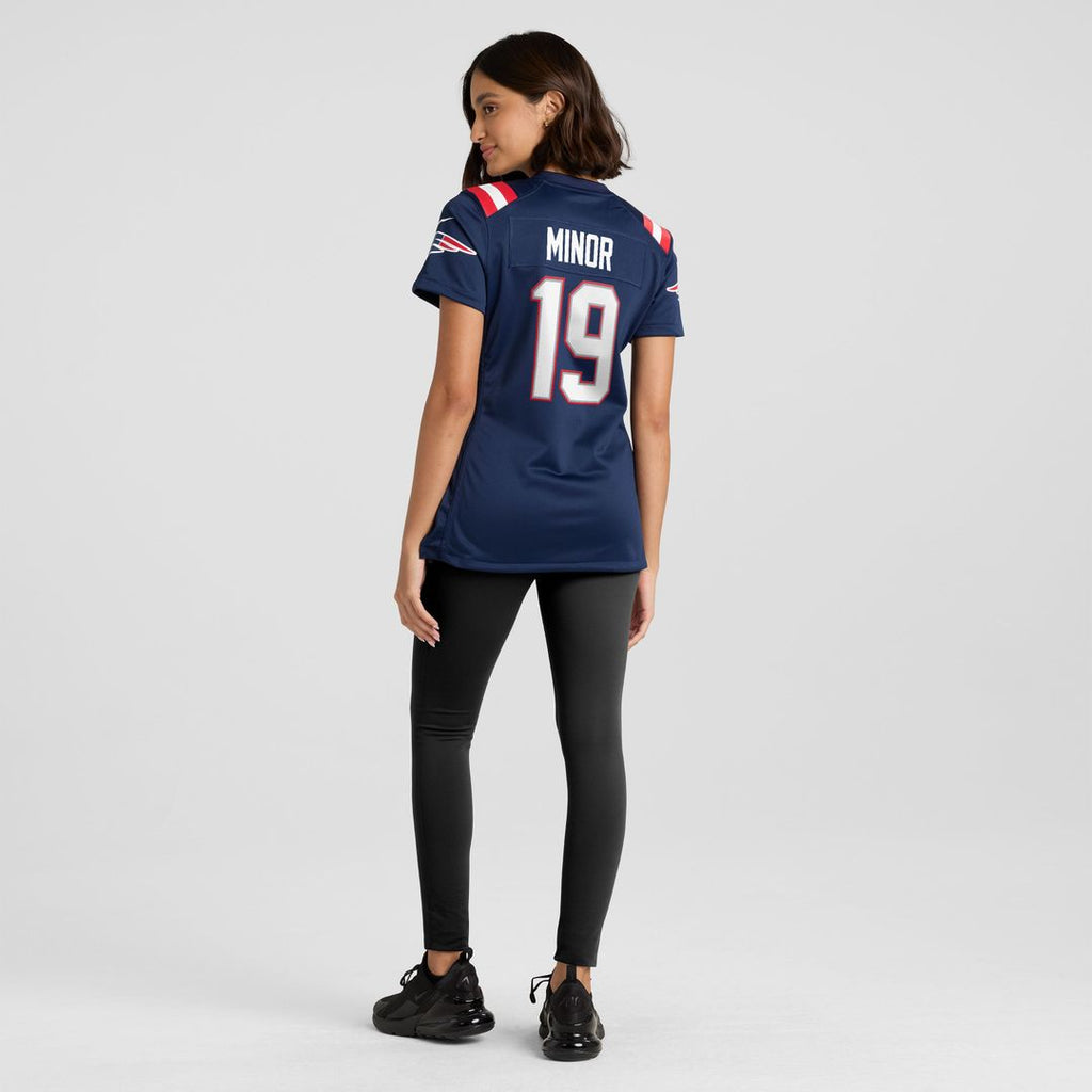 Kobee Minor New England Patriots Women's Team Game Jersey - Navy