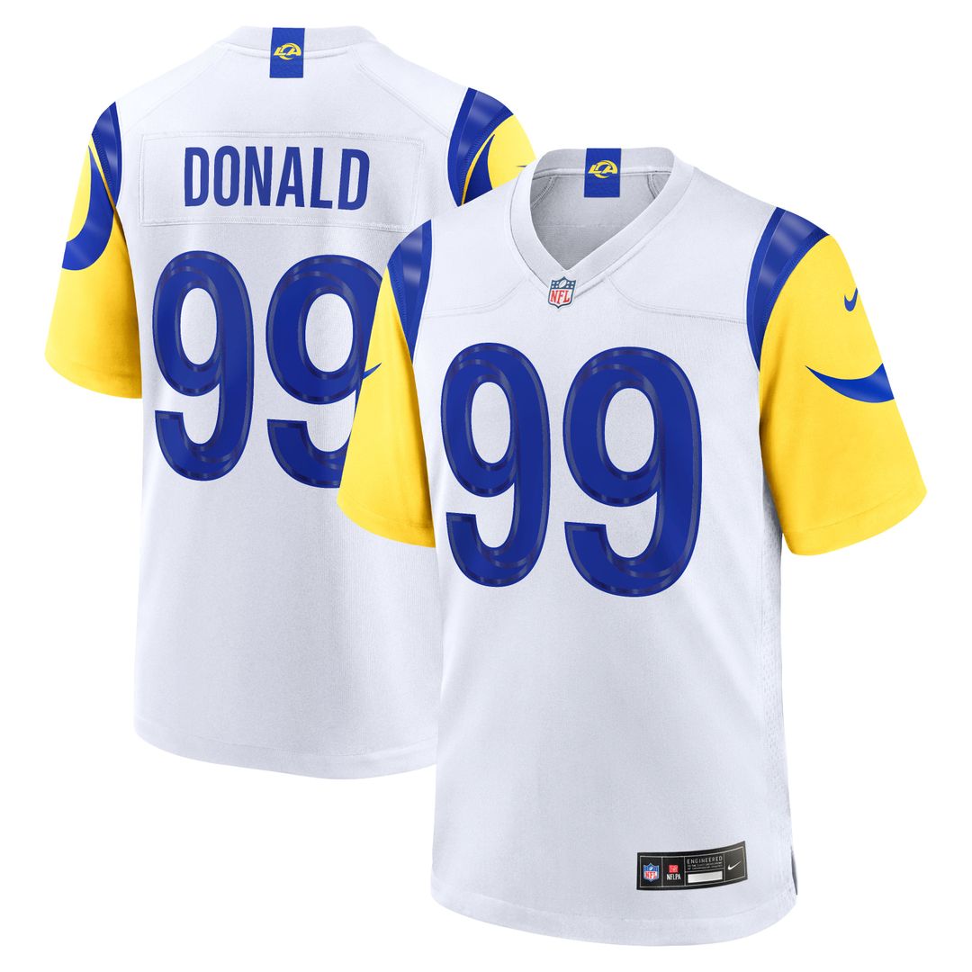Aaron Donald Los Angeles Rams Game Jersey - White