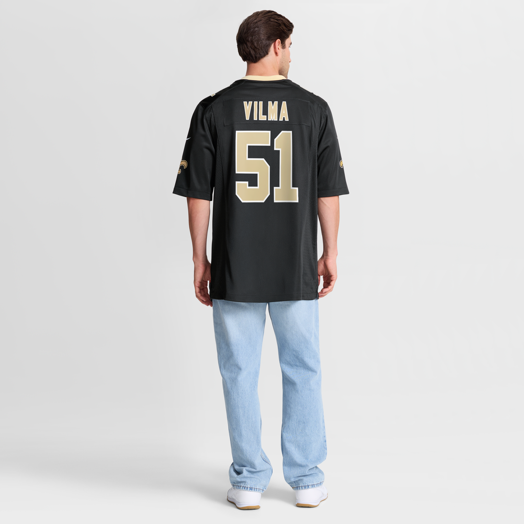 Jonathan Vilma New Orleans Saints Game Retired Player Jersey - Black