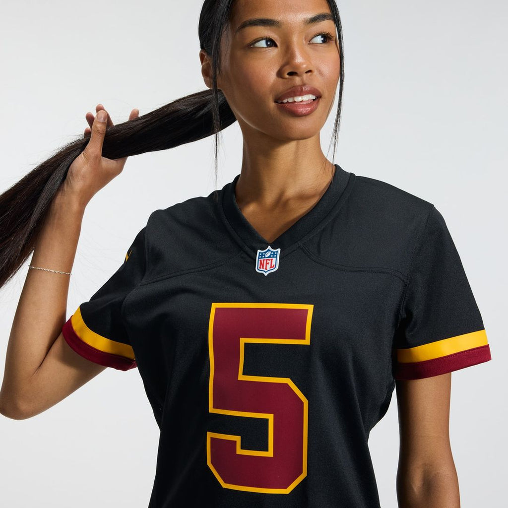 Jayden Daniels Washington Commanders Women's Hail Raiser Alternate Game Jersey - Black