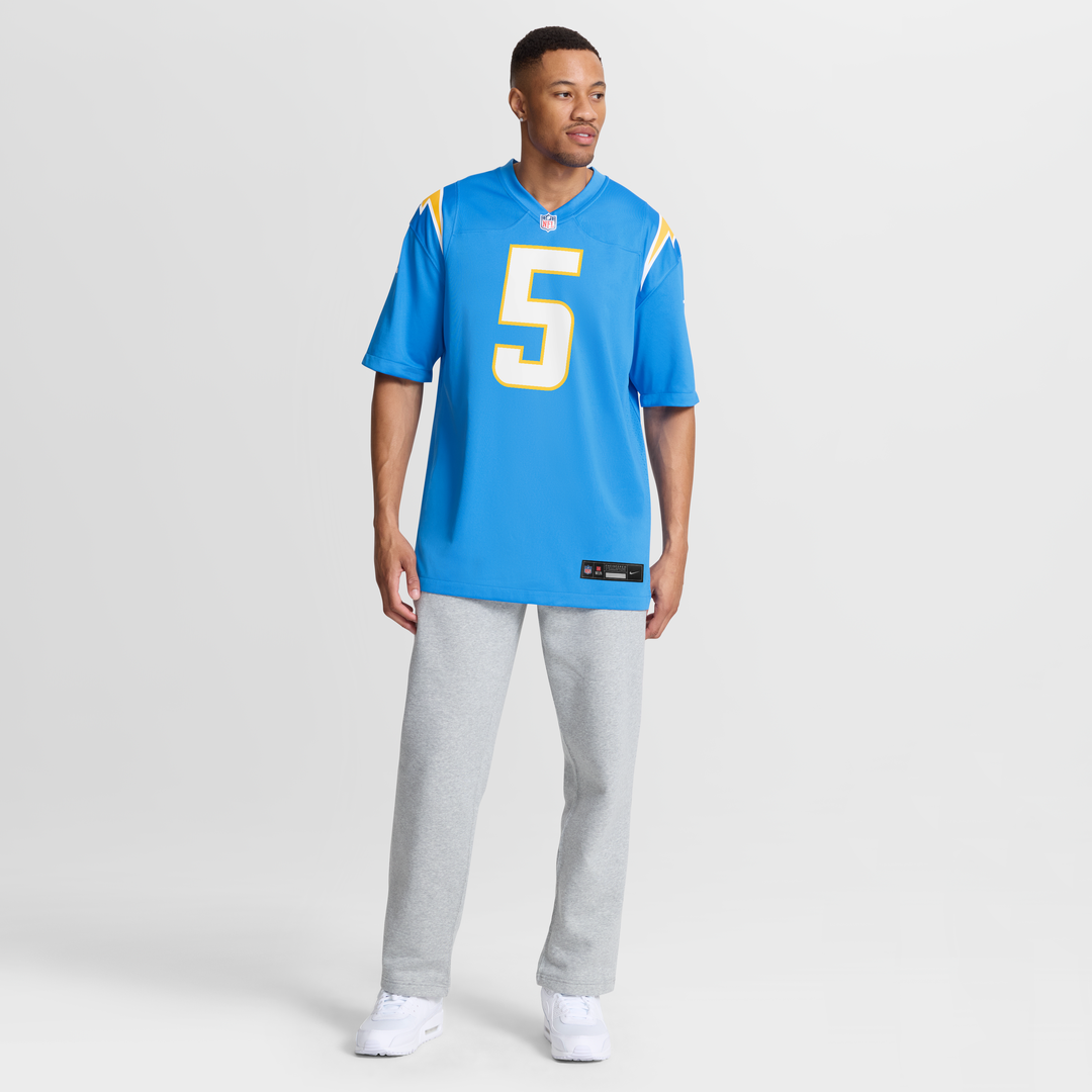 Trey Lance Los Angeles Chargers Team Game Jersey - Powder Blue