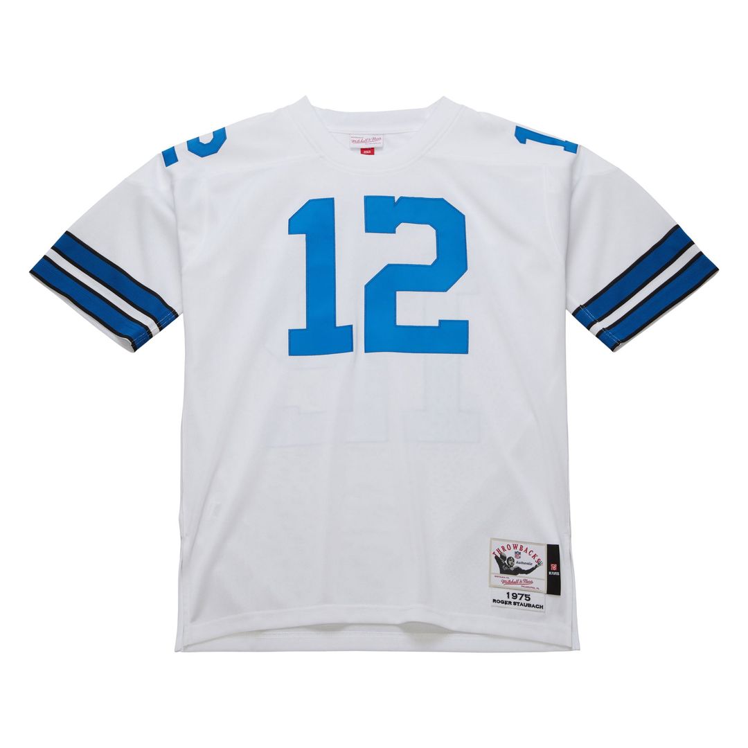 Roger Staubach Dallas Cowboys 1975 Authentic Throwback Retired Player Jersey - White