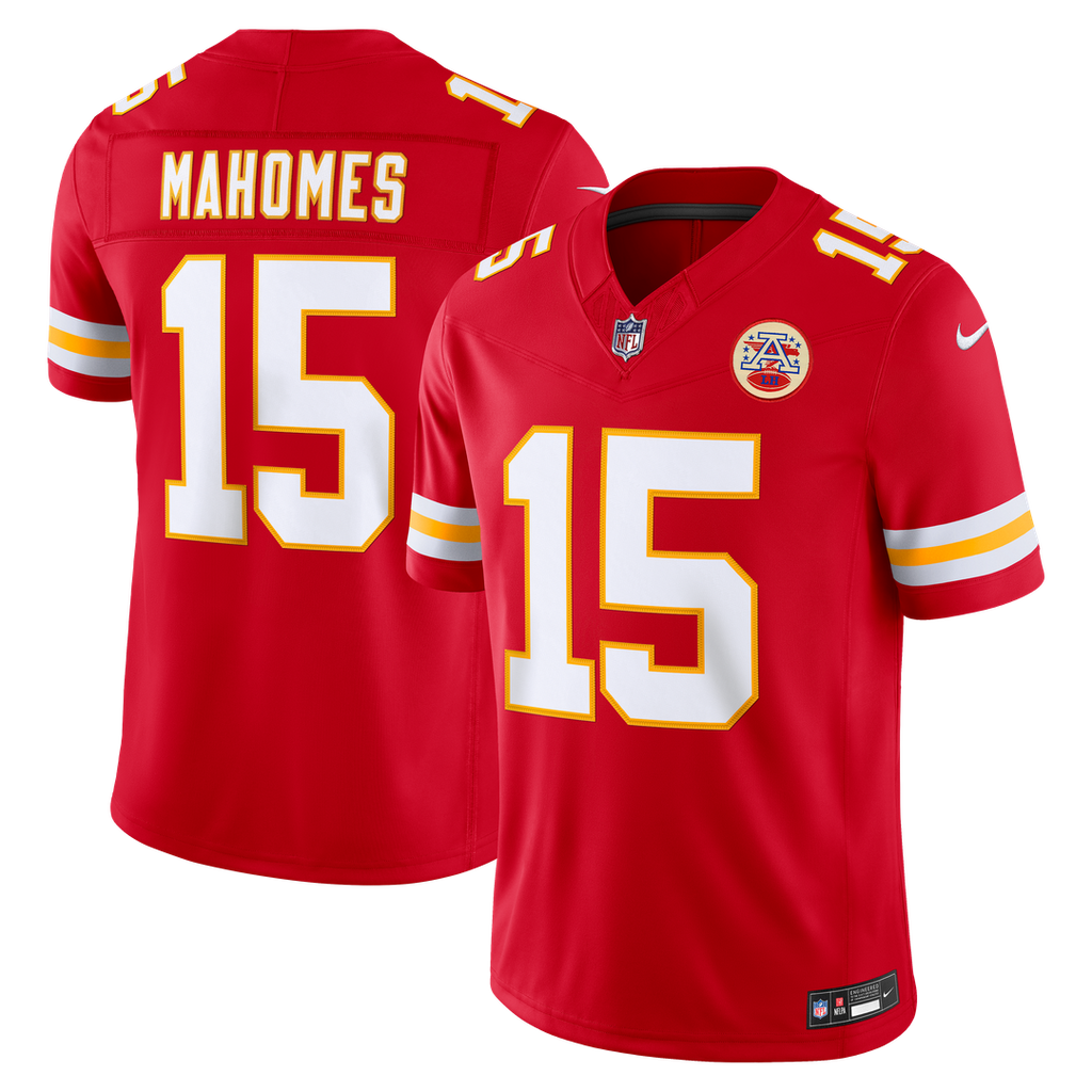 Patrick Mahomes Kansas City Chiefs Team Vapor F.U.S.E. Stitched Limited Jersey - Red