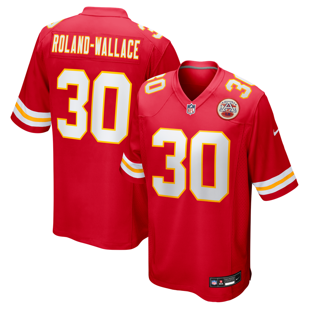 Chris Roland - Wallace Kansas City Chiefs Game Jersey - Red