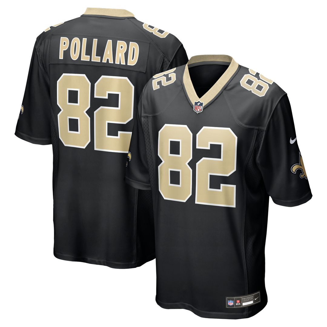 Bob Pollard New Orleans Saints Game Retired Player Jersey - Black