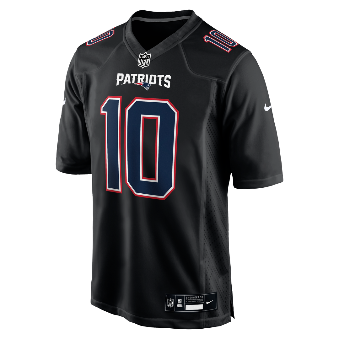 Drake Maye New England Patriots Game Jersey - Carbon Black
