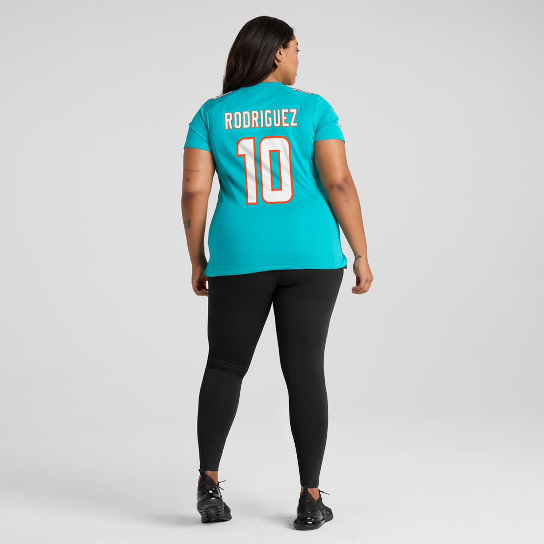 Jacob Rodriguez Miami Dolphins Women's Team Game Jersey - Aqua