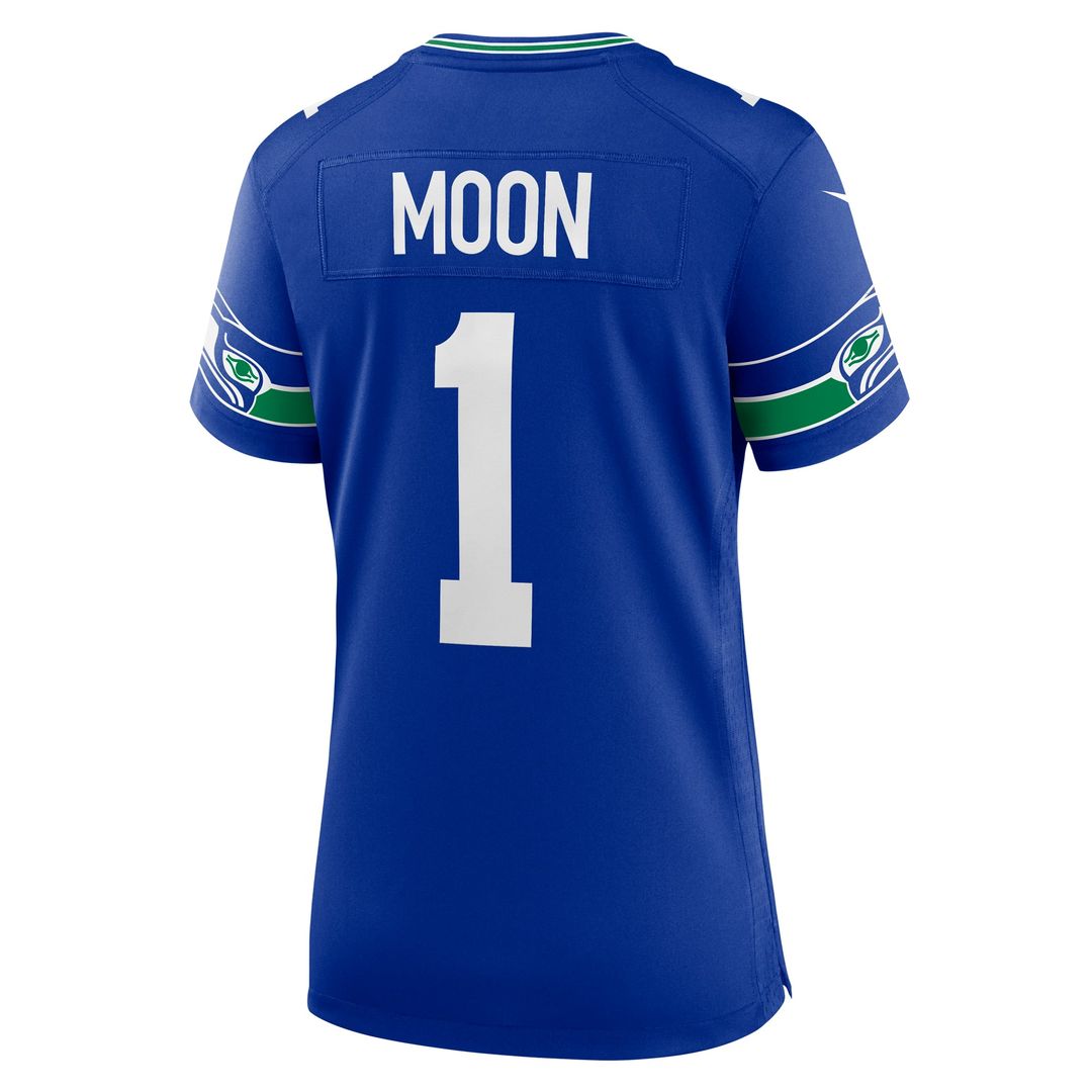 Warren Moon Seattle Seahawks Women's Throwback Retired Player Game Jersey - Royal