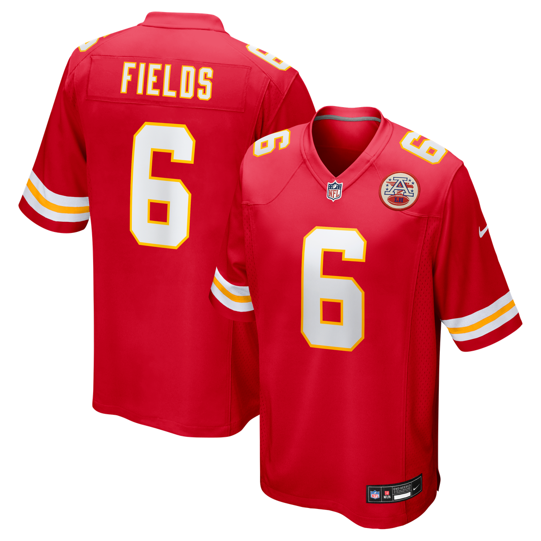 Justin Fields Kansas City Chiefs Game Jersey - Red
