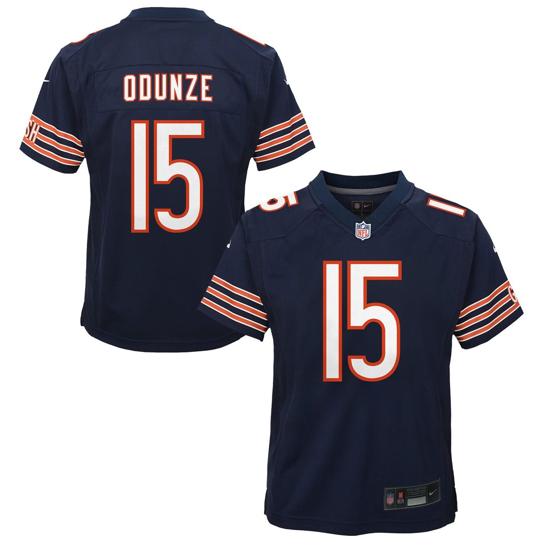 Rome Odunze Chicago Bears Youth Game Jersey - Navy