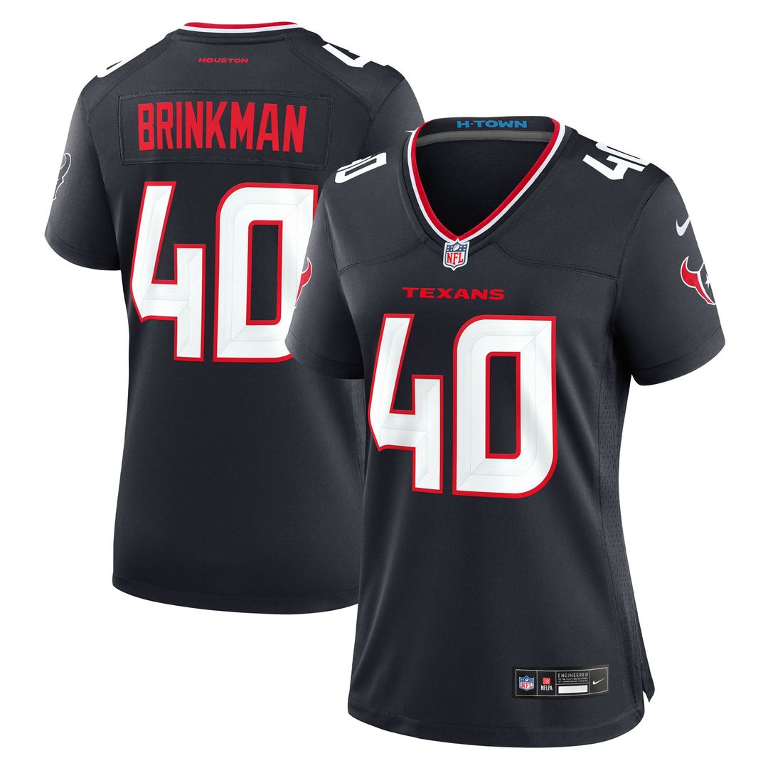 Austin Brinkman Houston Texans Women's Team Game Jersey - Navy