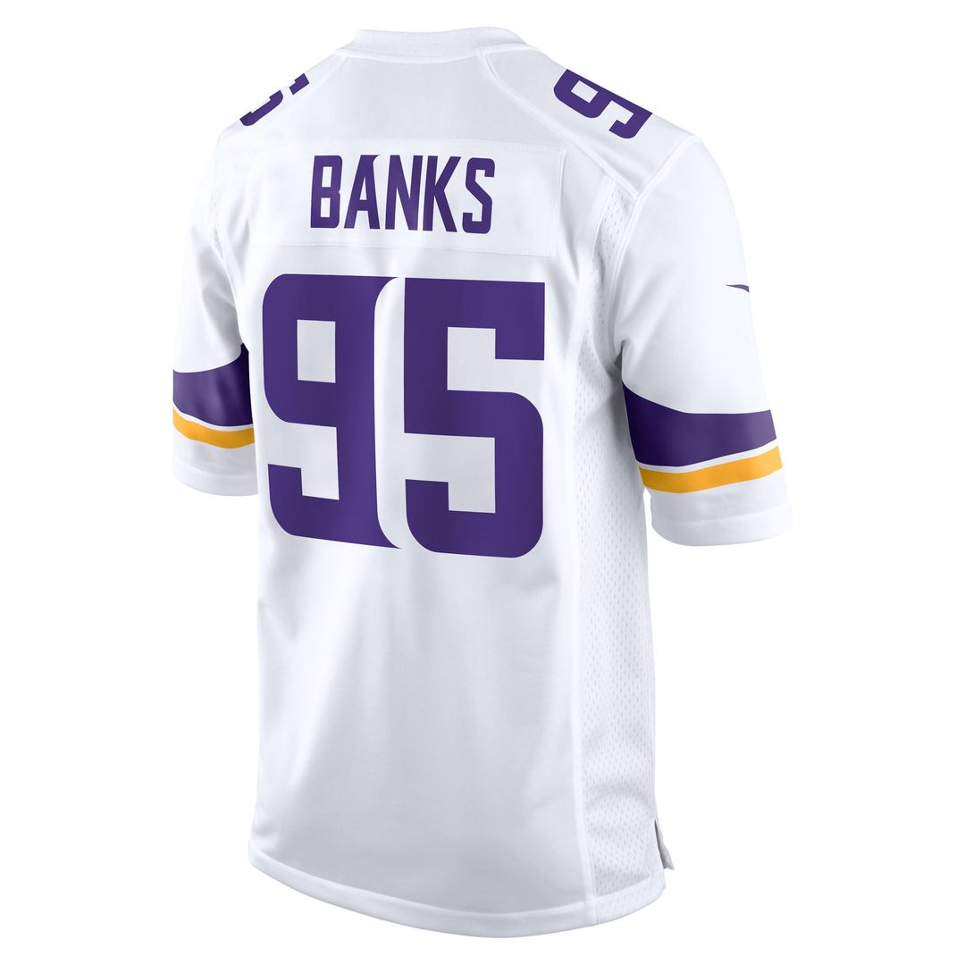 Caleb Banks Minnesota Vikings Game Jersey - White