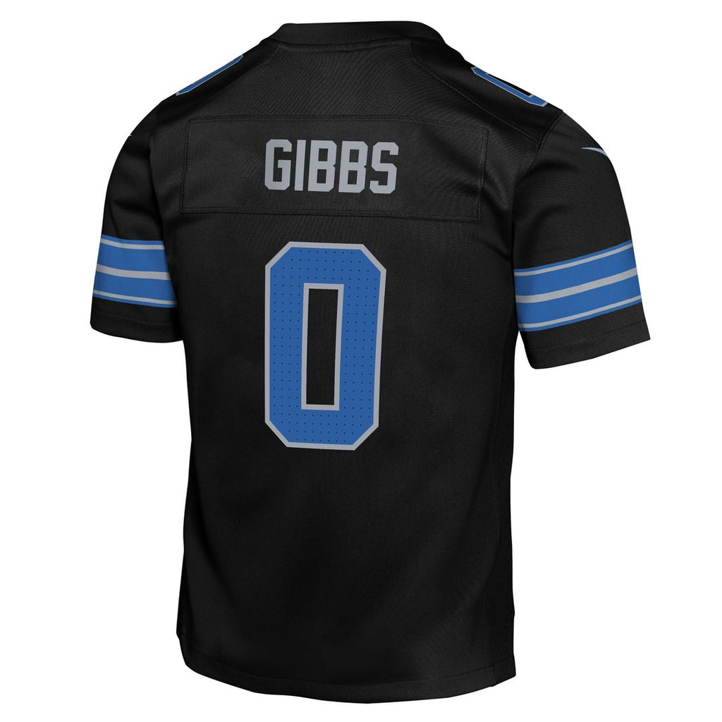 Jahmyr Gibbs Detroit Lions Youth Game Jersey - Black