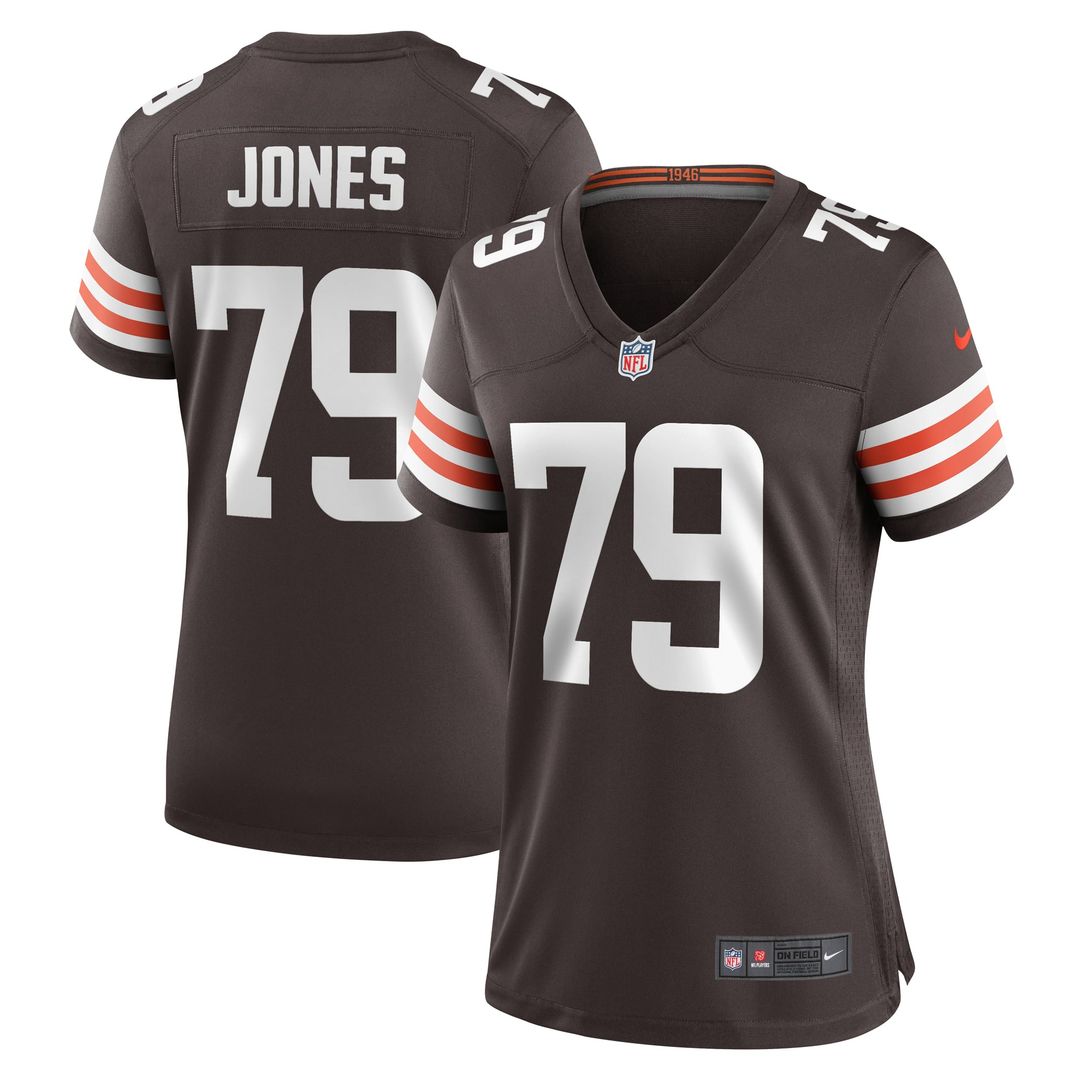 Dawand Jones Cleveland Browns Women's Team Game Jersey - Brown