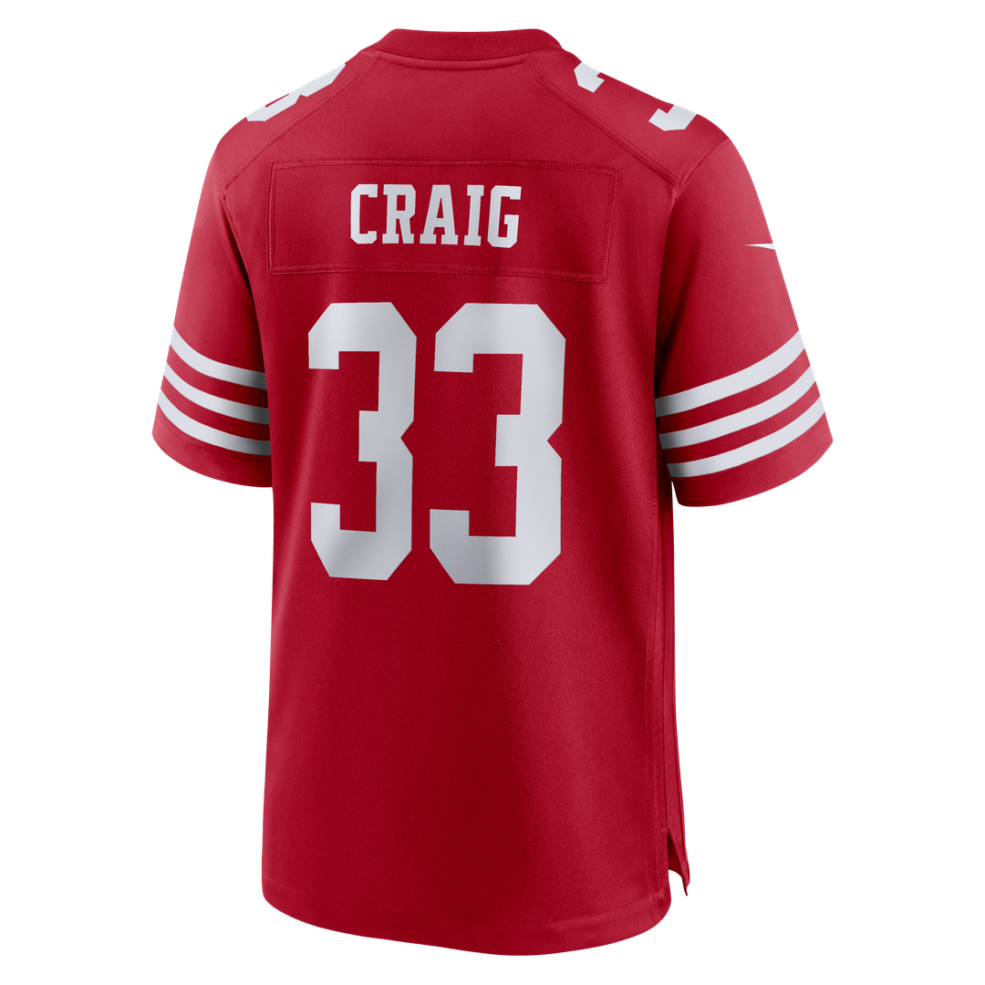 Roger Craig San Francisco 49ers Team Retired Game Jersey - Scarlet
