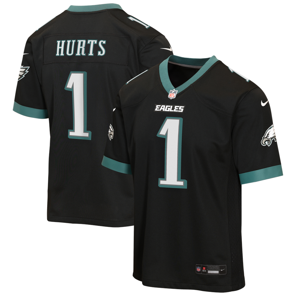 Jalen Hurts Philadelphia Eagles Youth Alternate Game Jersey - Black