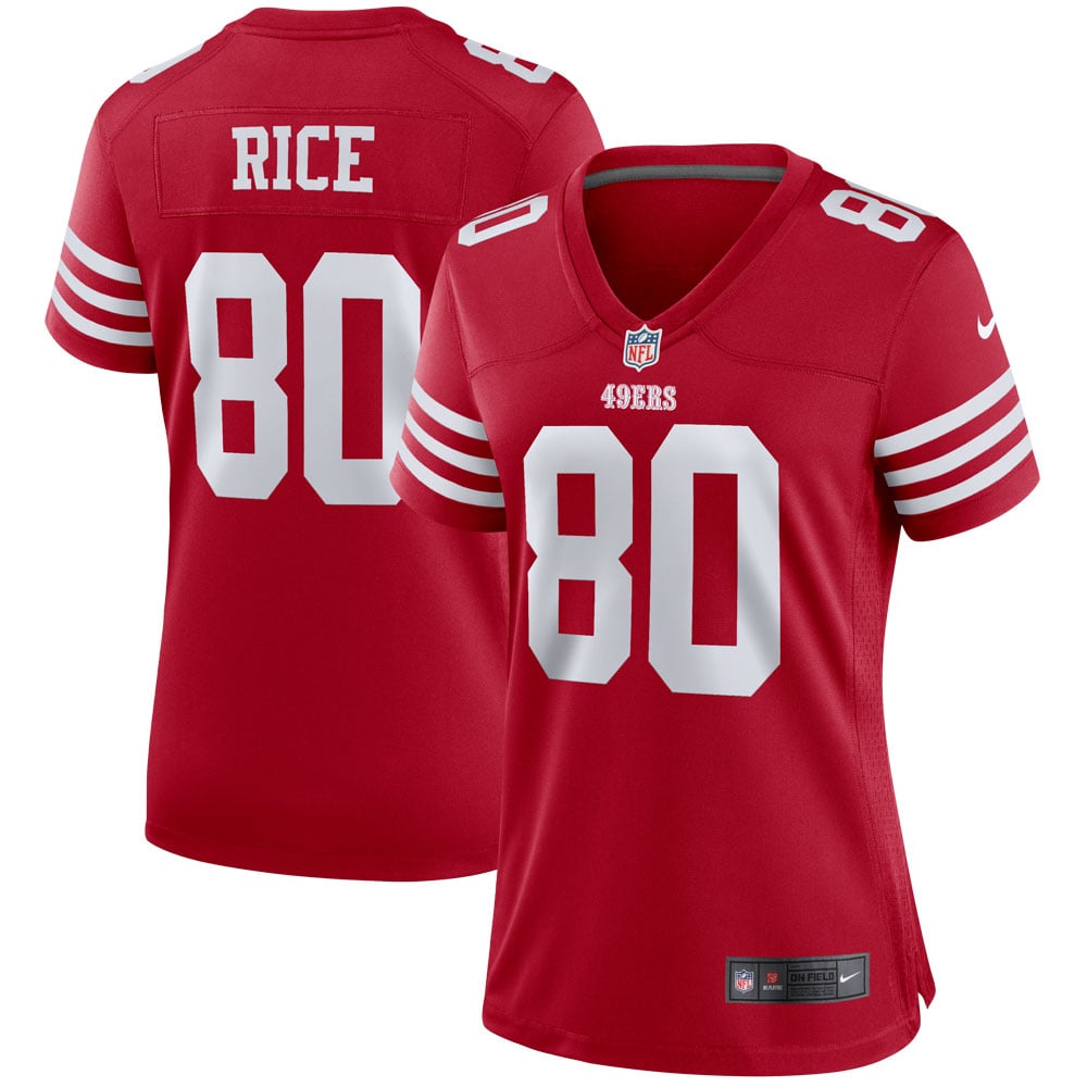 Jerry Rice San Francisco 49ers Women's Retired Player Game Jersey - Scarlet