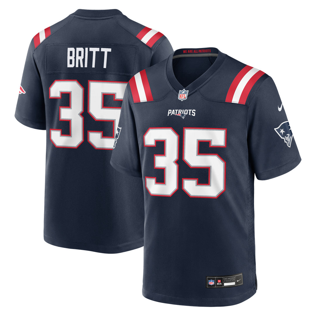 K.J. Britt New England Patriots Team Game Jersey - Navy