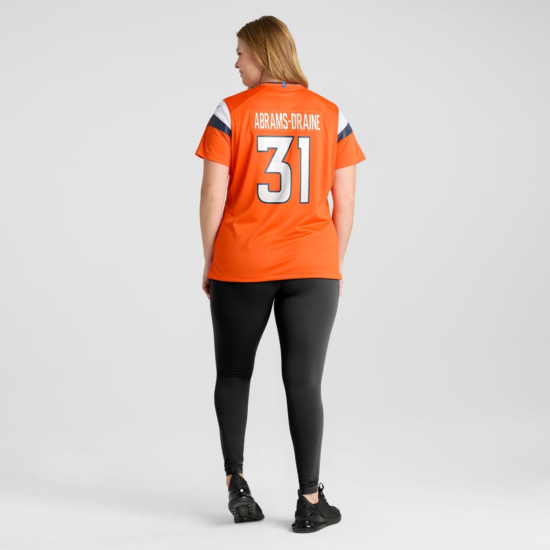 Kris Abrams - Draine Denver Broncos Women's Team Game Jersey - Orange