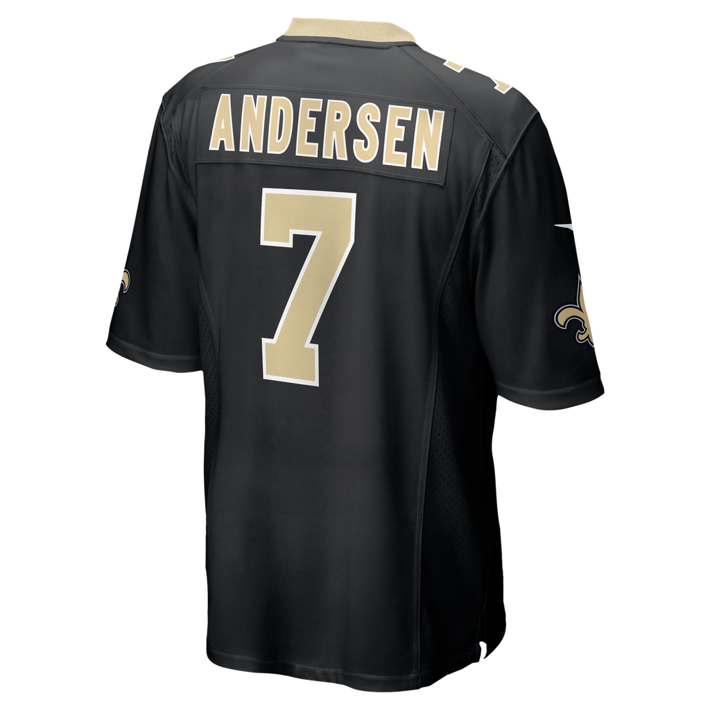 Morten Andersen New Orleans Saints Game Retired Player Jersey - Black