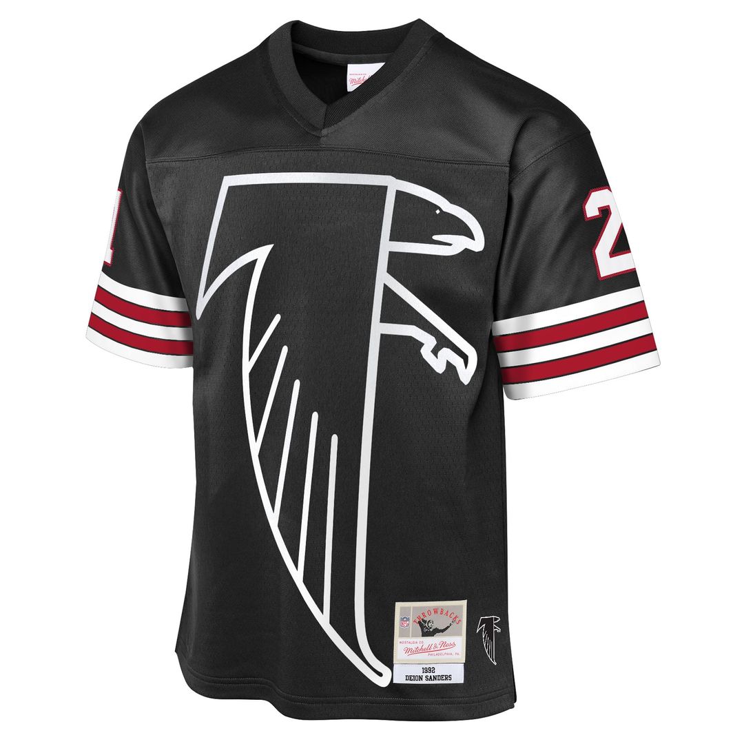 Deion Sanders Atlanta Falcons Youth 1992 Throwback Fashion Jersey - Black