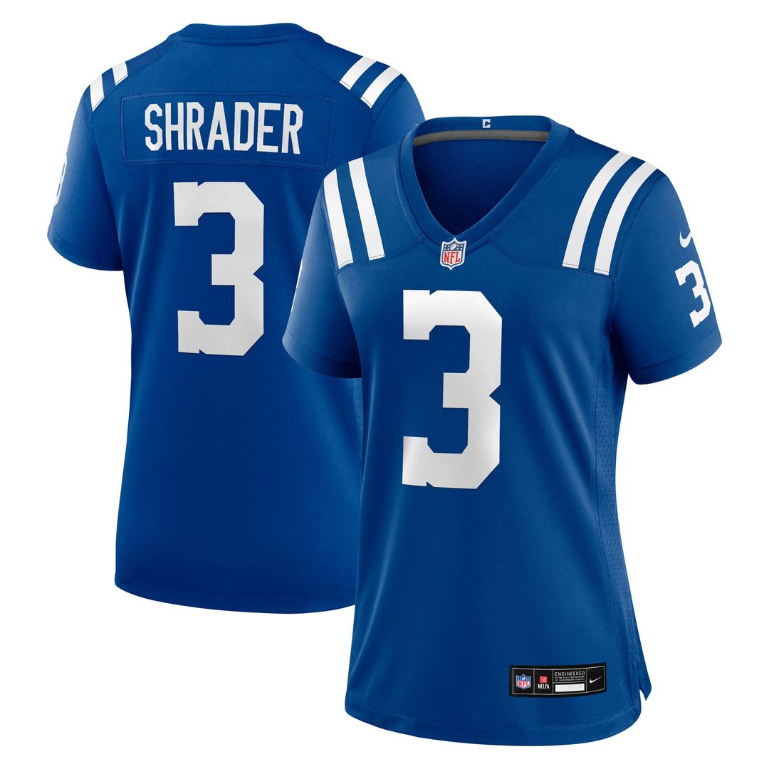 Spencer Shrader Indianapolis Colts Women's Team Game Jersey - Royal