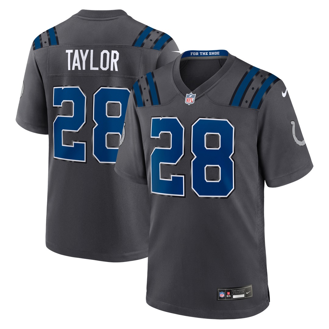 Jonathan Taylor Indianapolis Colts 2026 Rivalries Collection Game Jersey - Anthracite
