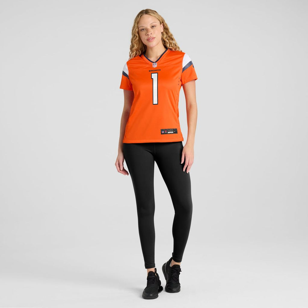 Number 1 Bride Denver Broncos Women's Game Jersey - Orange