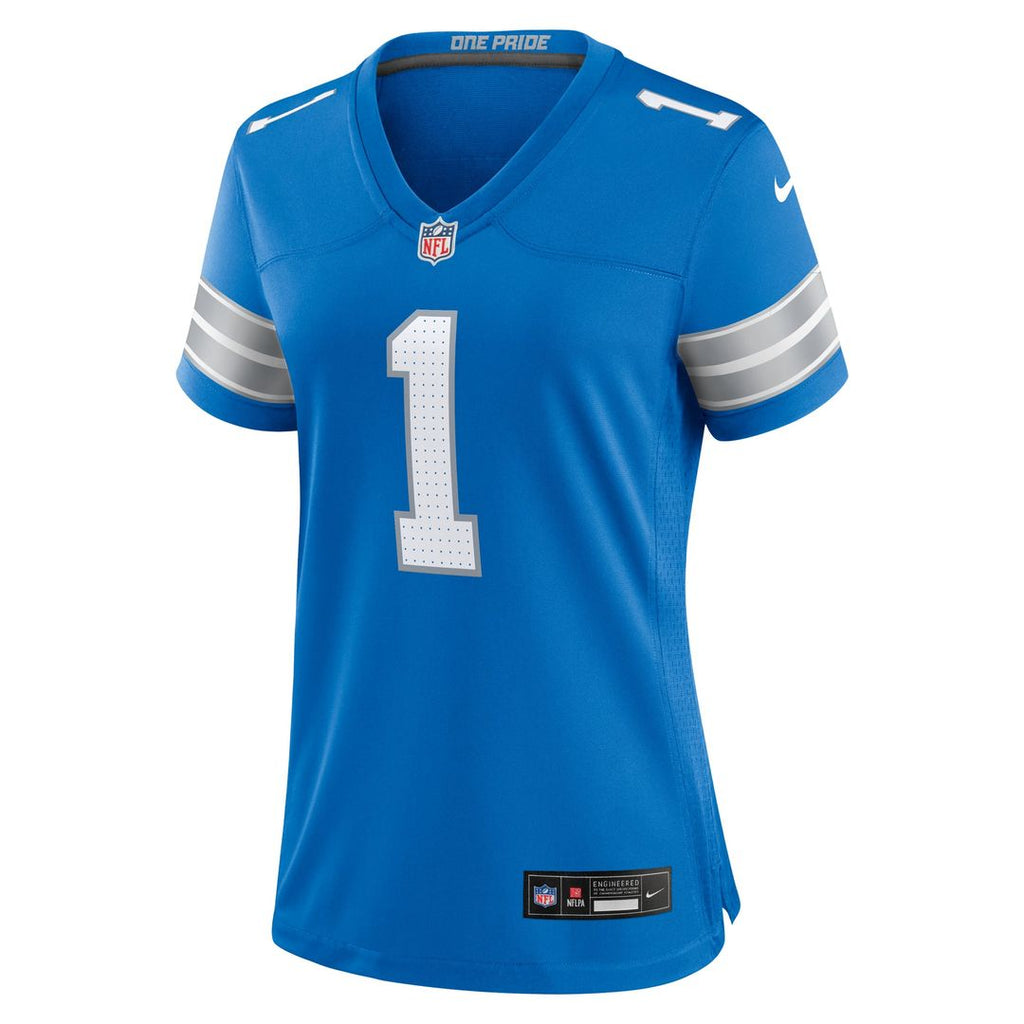 Number 1 Mom Detroit Lions Game Jersey - Blue