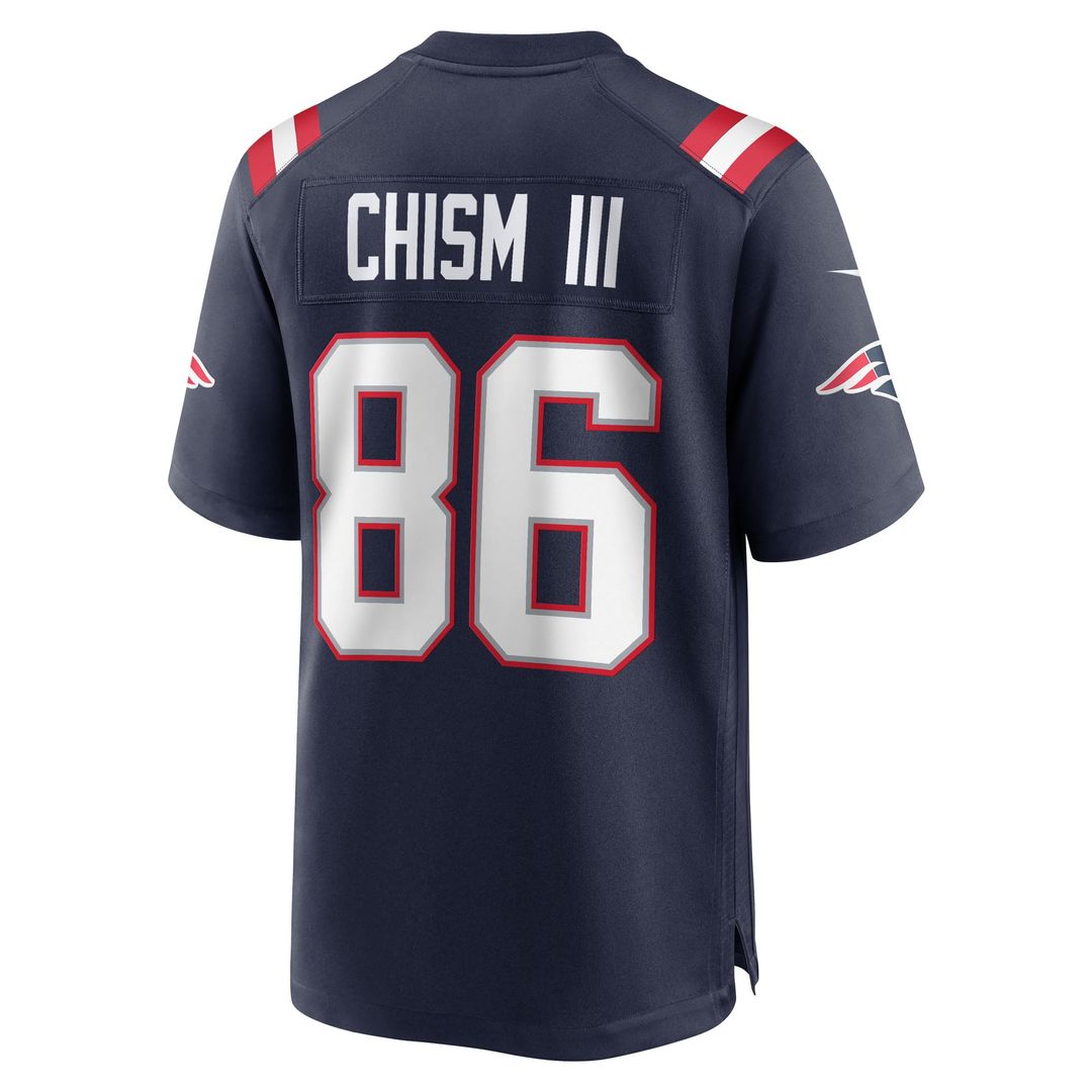 Efton Chism III New England Patriots Team Game Jersey - Navy