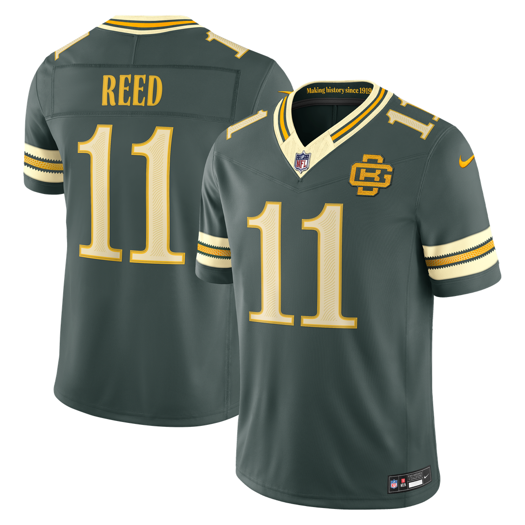 Jayden Reed Green Bay Packers 2026 Rivalries Collection Stitched Limited Jersey - Green