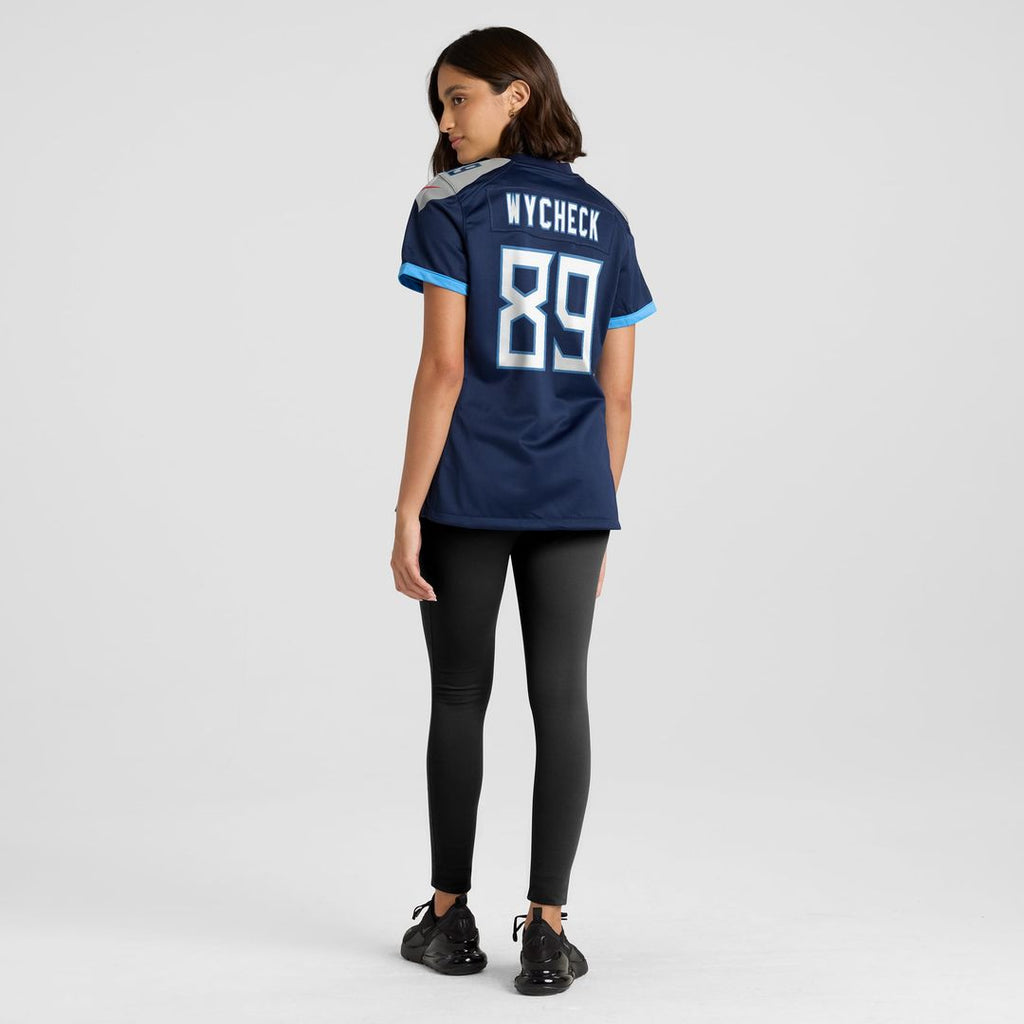 Frank Wycheck Tennessee Titans Women's Game Retired Player Jersey - Navy
