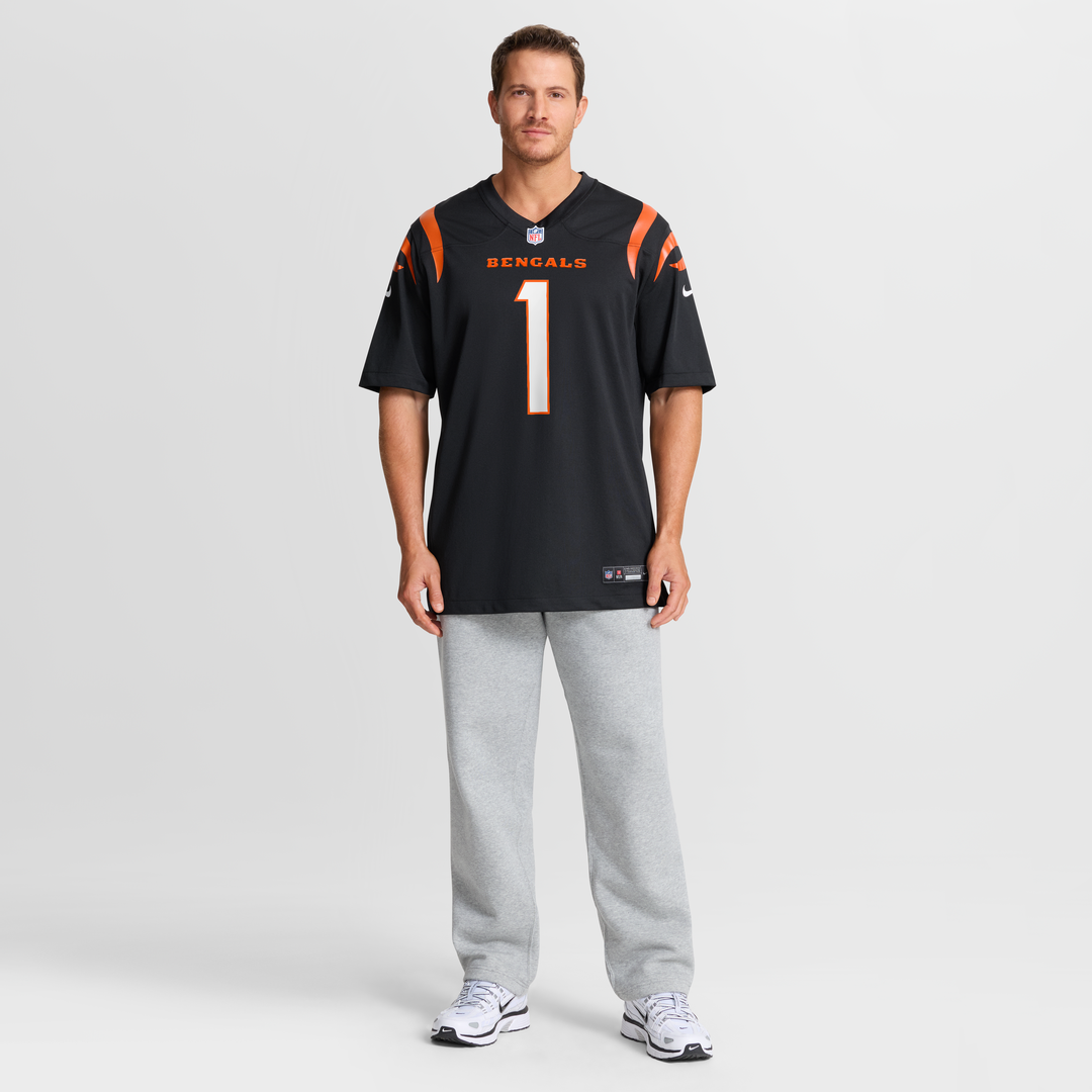 Number 1 Groom Cincinnati Bengals Game Jersey - Black