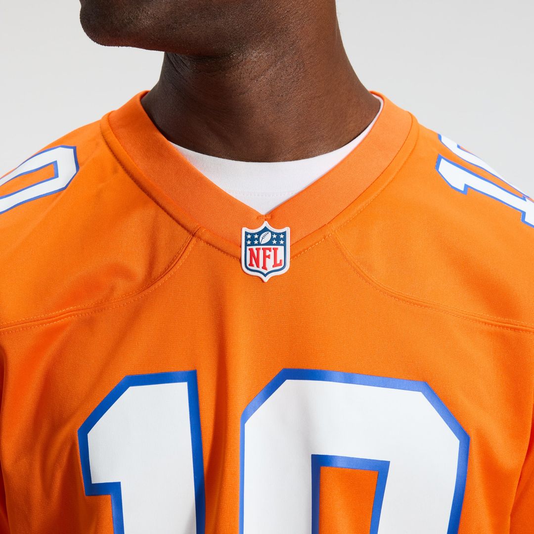 Bo Nix Denver Broncos Mile High Collection 1977 Throwback Player Game Jersey - Orange