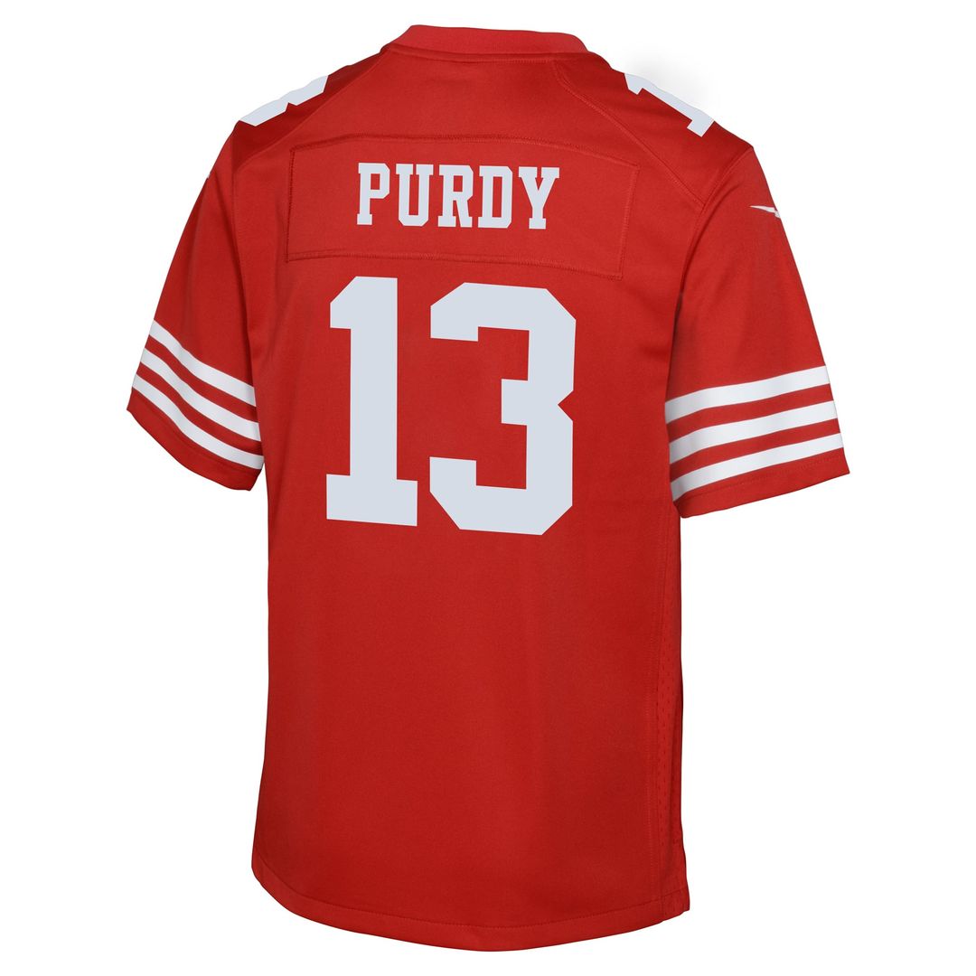 Brock Purdy San Francisco 49ers Youth 80th Anniversary Game Jersey - Scarlet