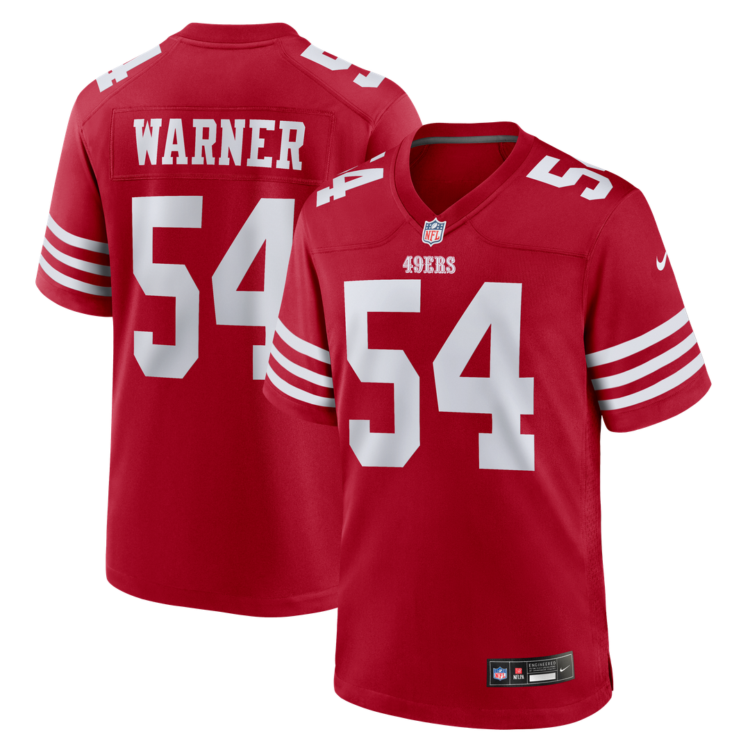 Fred Warner San Francisco 49ers Team Game Player Jersey - Scarlet