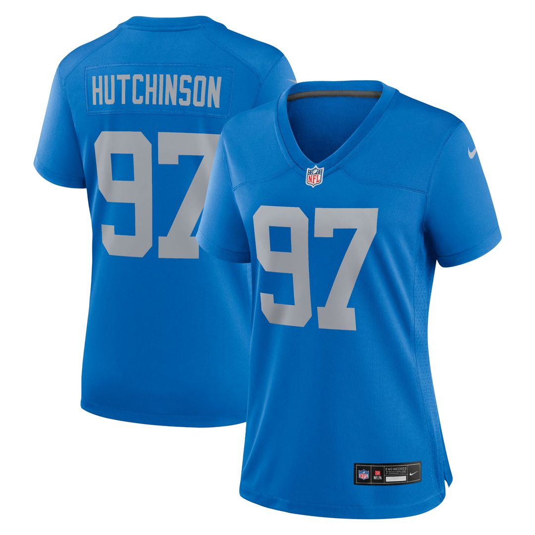 Aidan Hutchinson Detroit Lions Women's 2nd Alternate Game Jersey - Black