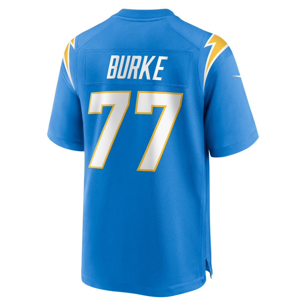 Travis Burke Los Angeles Chargers Team Game Jersey - Powder Blue
