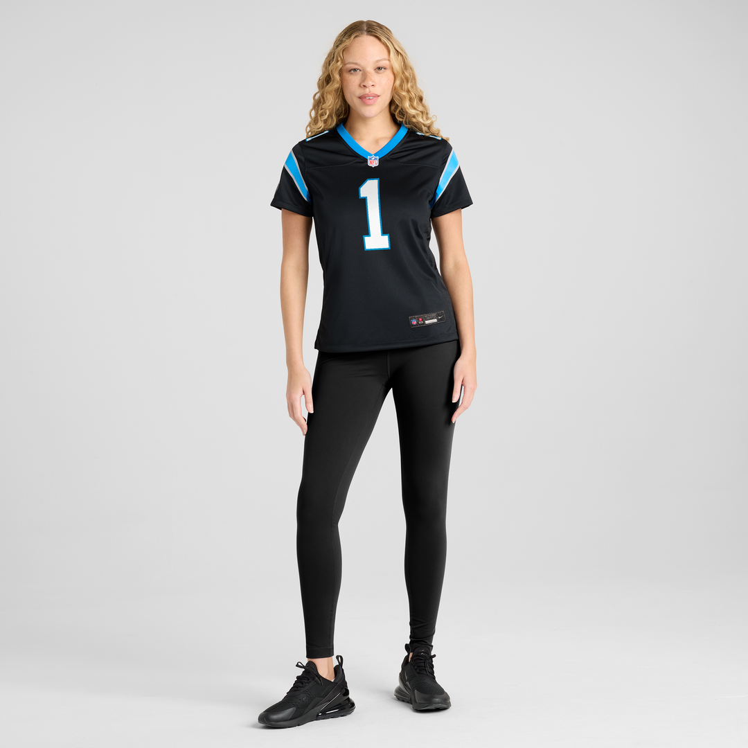 Cam Newton Carolina Panthers Women's Team Retired Game Jersey - Black