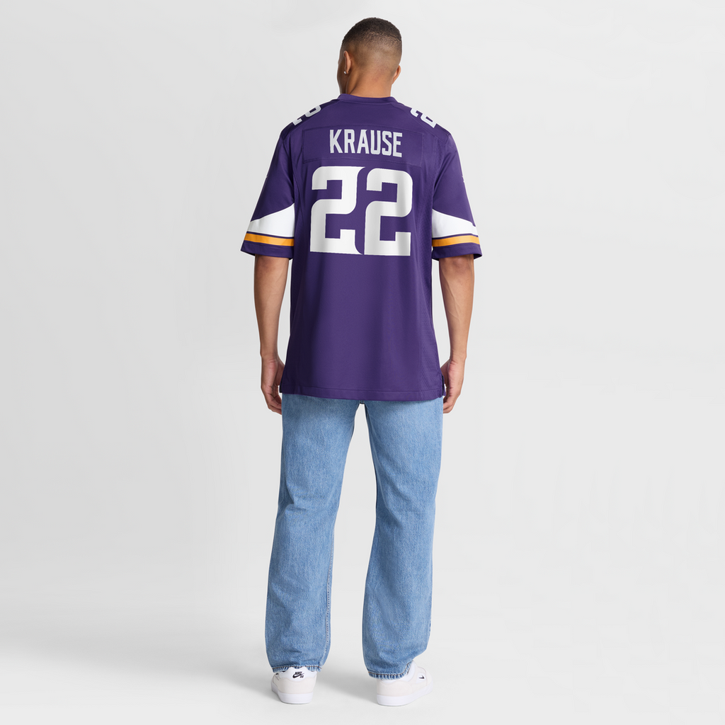 Paul Krause Minnesota Vikings Game Retired Player Jersey - Purple