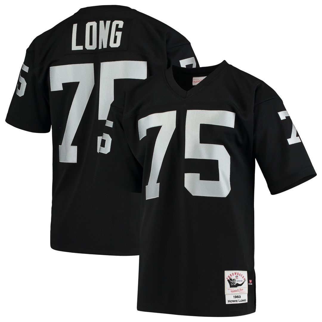 Howie Long Las Vegas Raiders 1983 Authentic Throwback Retired Player Jersey - Black