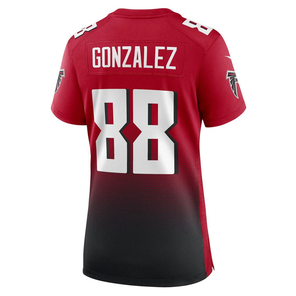 Tony Gonzalez Atlanta Falcons Women's Retired Game Jersey - Red