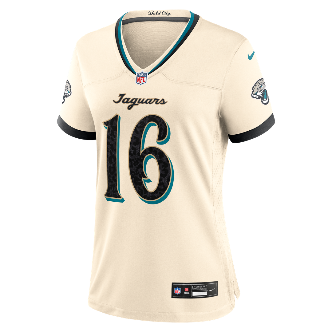 Trevor Lawrence Jacksonville Jaguars Women's 2026 Rivalries Collection Game Jersey - Natural