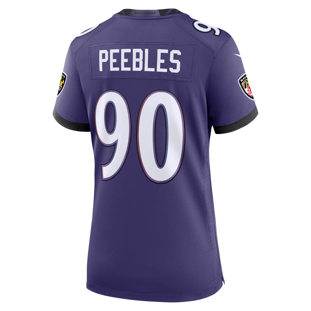 Aeneas Peebles Baltimore Ravens Women's Team Game Jersey - Purple