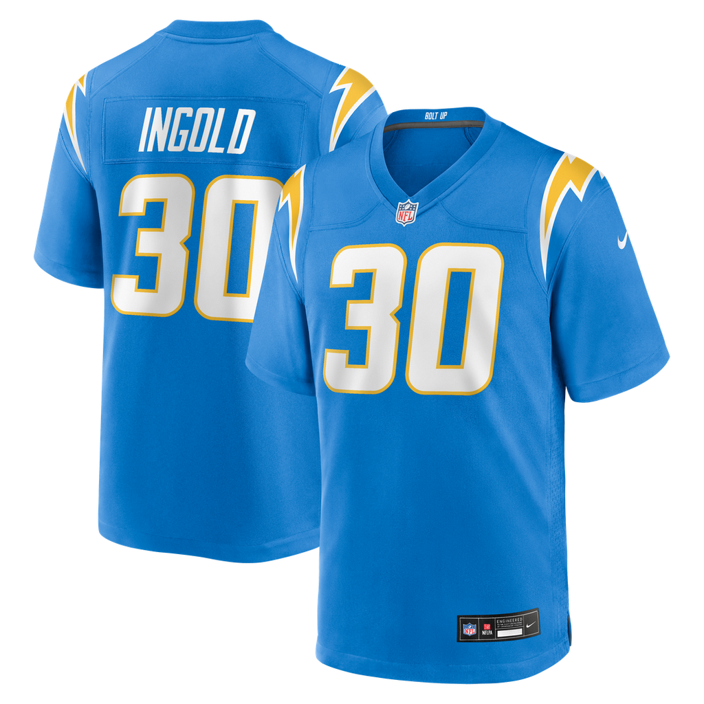 Alec Ingold Los Angeles Chargers Team Game Jersey - Powder Blue