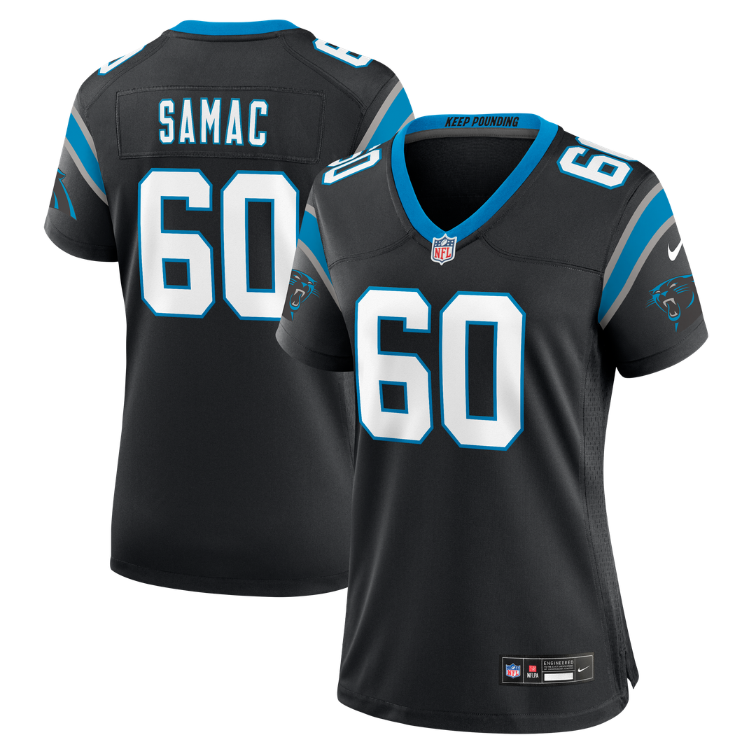Nick Samac Carolina Panthers Women's Team Game Jersey - Black